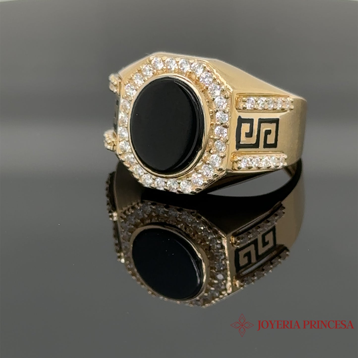 Anillo Ónix Negro 14K