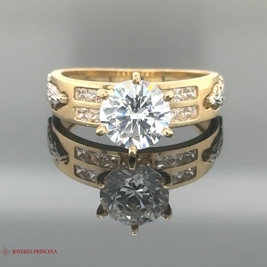 Anillo de compromiso María Virgen 14K