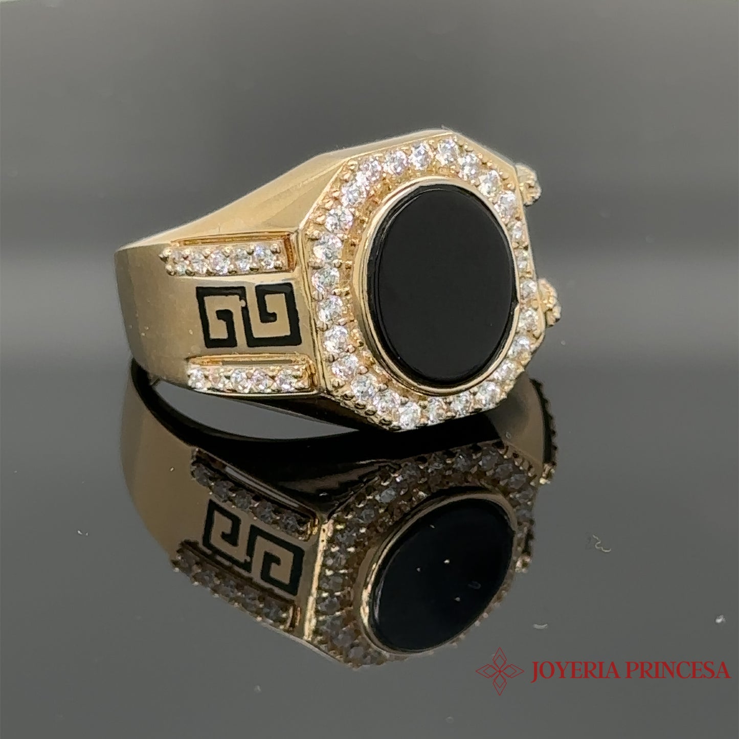 Anillo Ónix Negro 14K