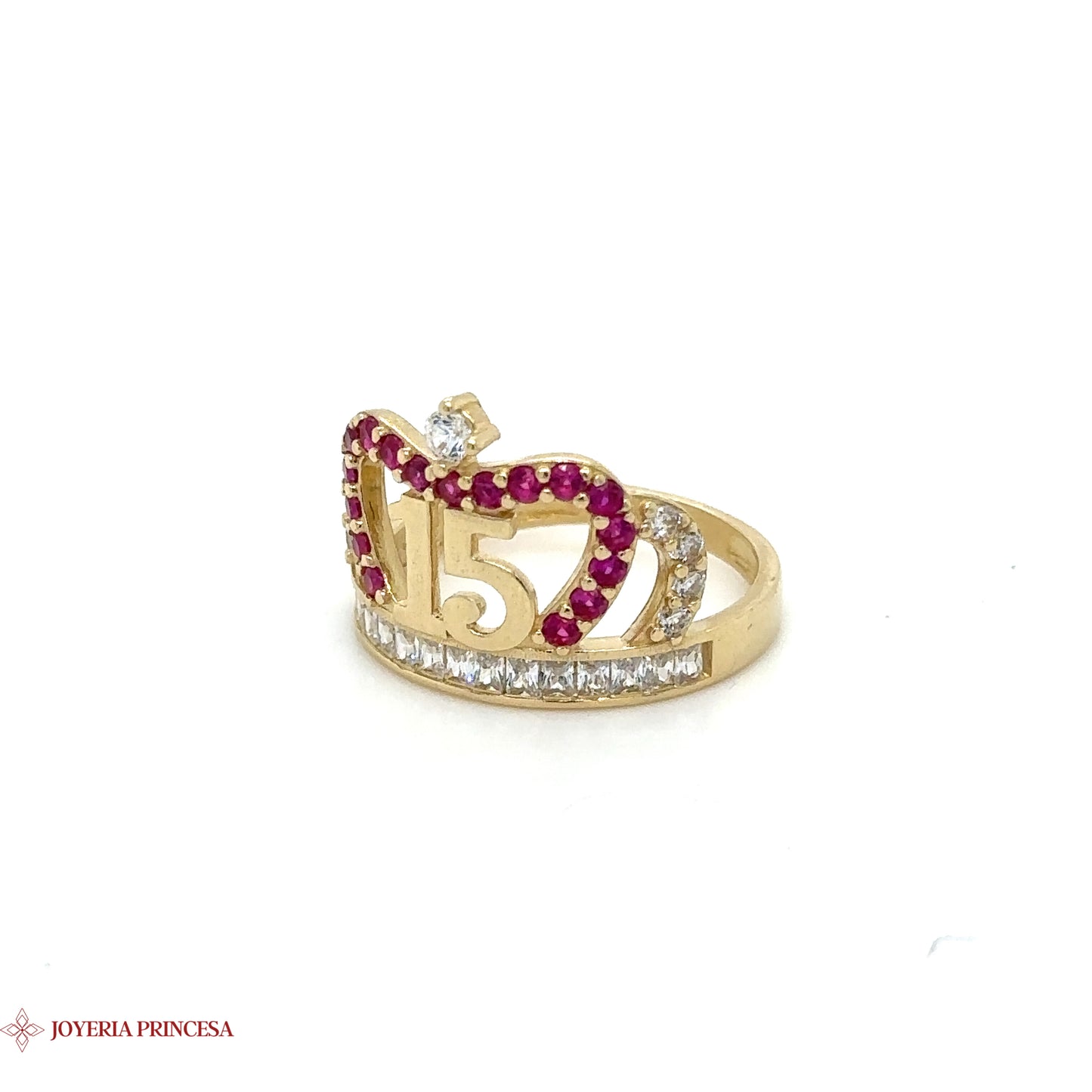 Anillo Tiara Quinceañera Oro 14K