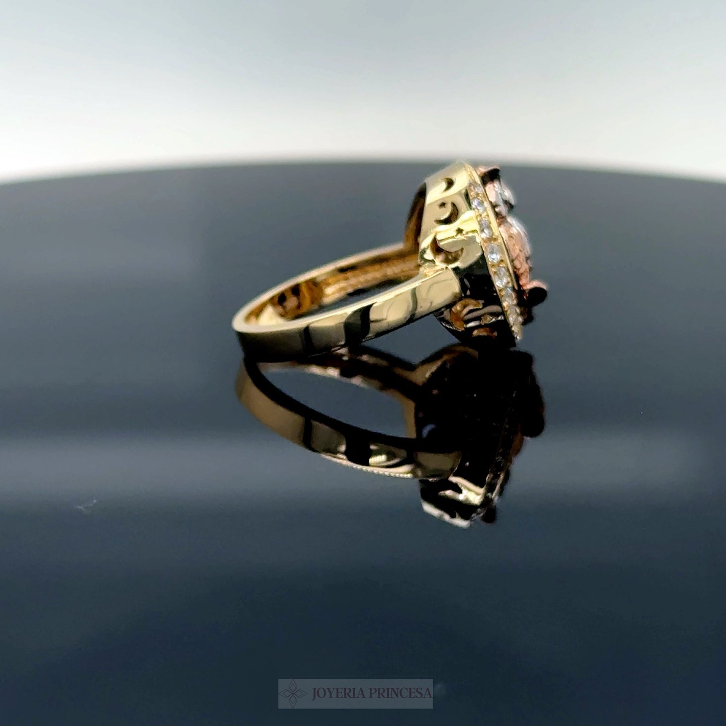 Anillo Búho y Luna 14K