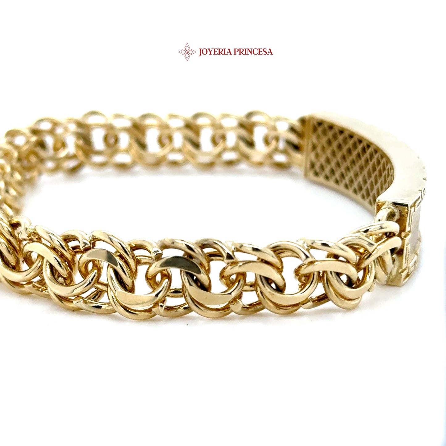 10K Chino Link Greek Bracelet
