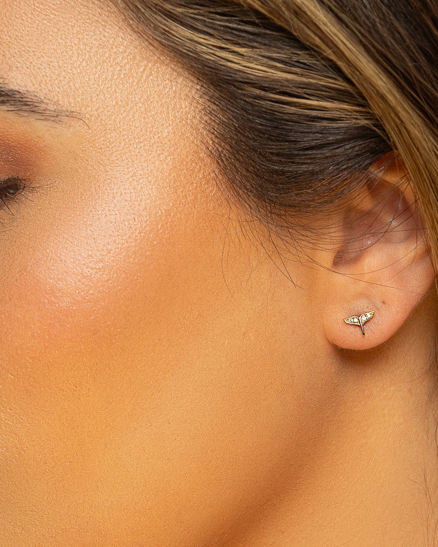 Pendientes de oro de 14 quilates Sparkling Wings