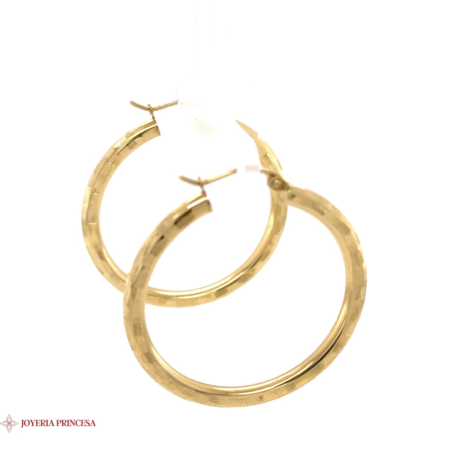 Aretes de aro de oro de 14 quilates con brillo sofisticado