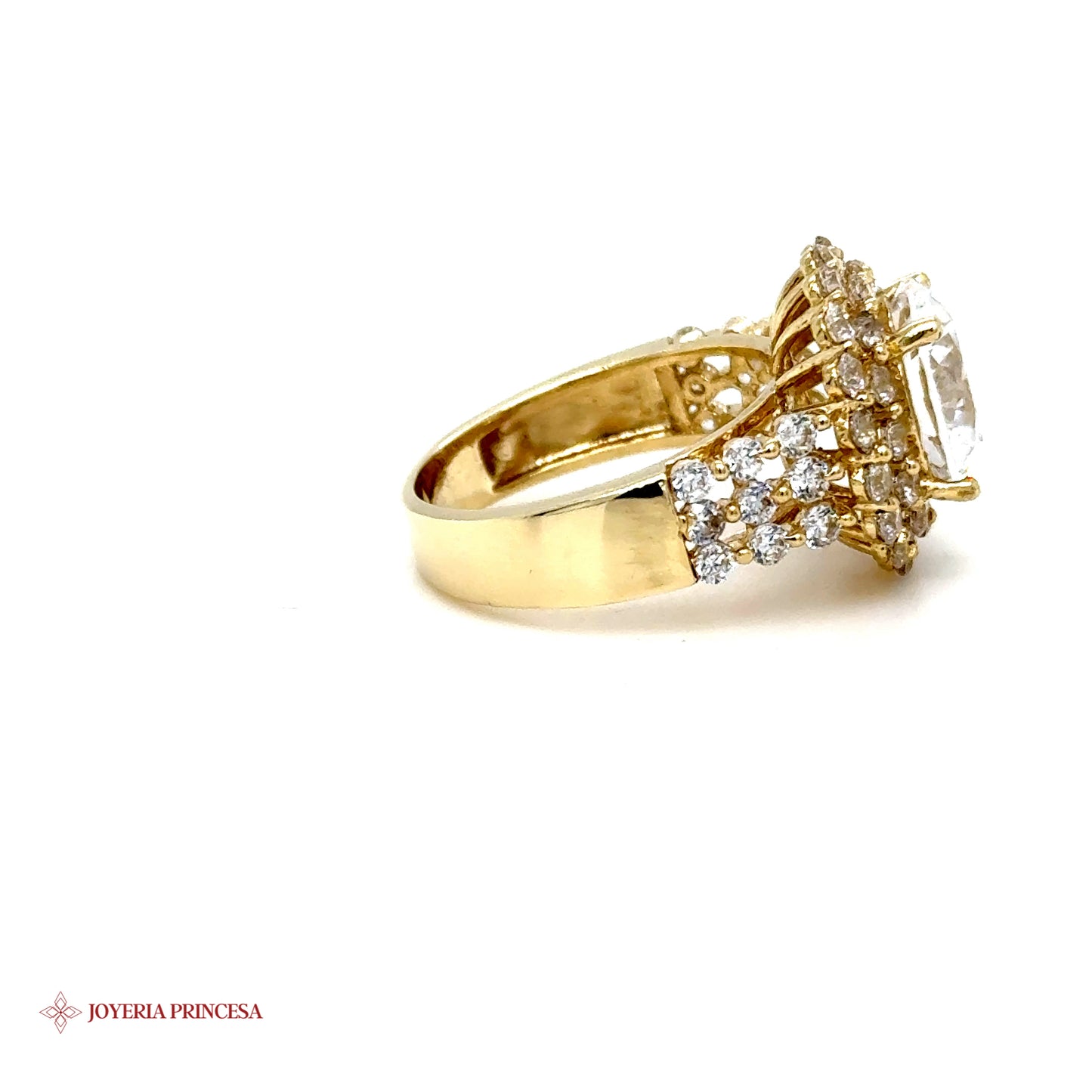 Anillo Halo Accent 10K