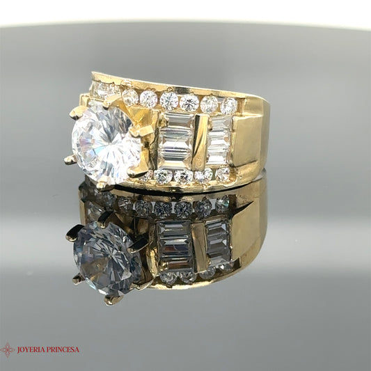 Anillo de compromiso de circonita 10K