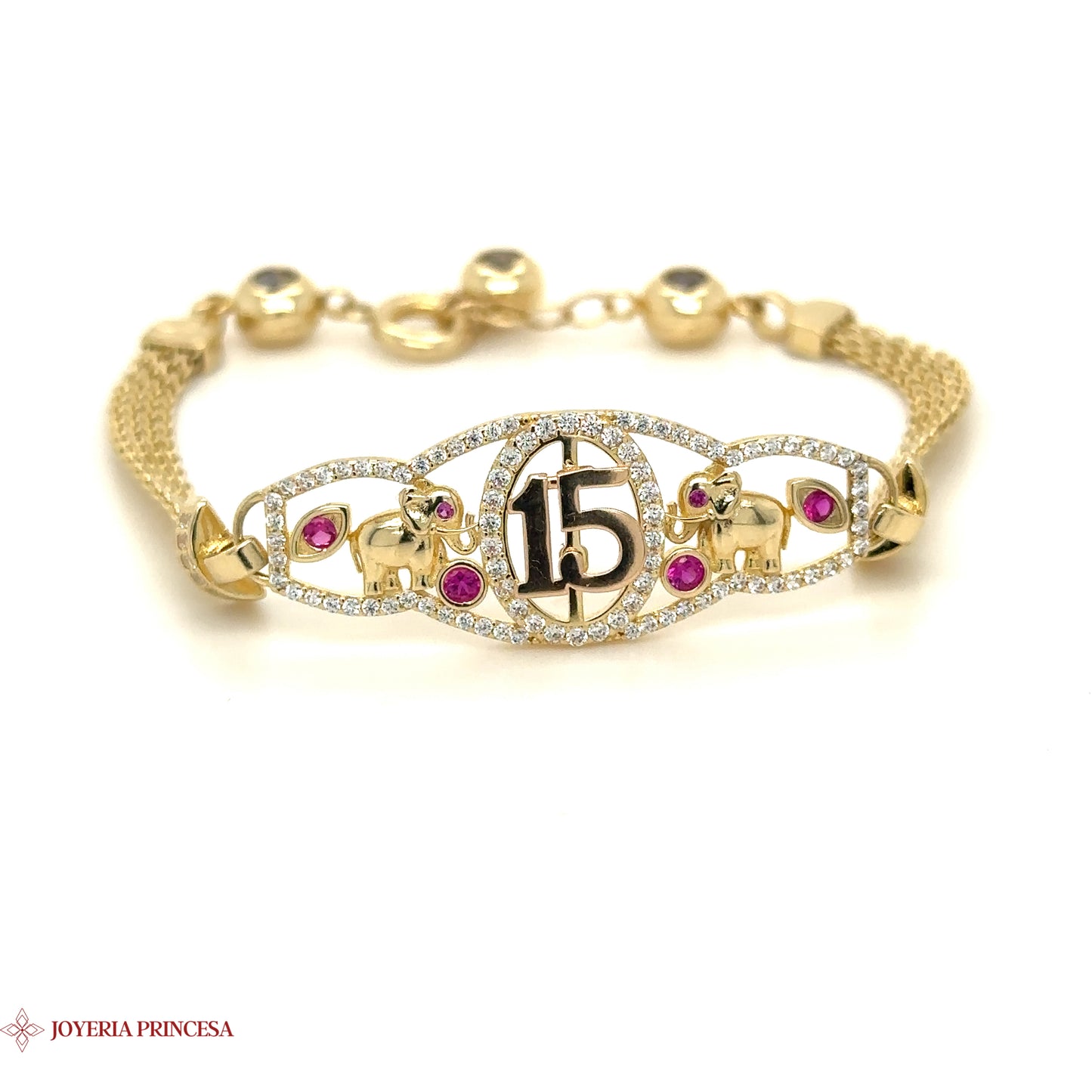 Pulsera Quinceañera Oro 14K