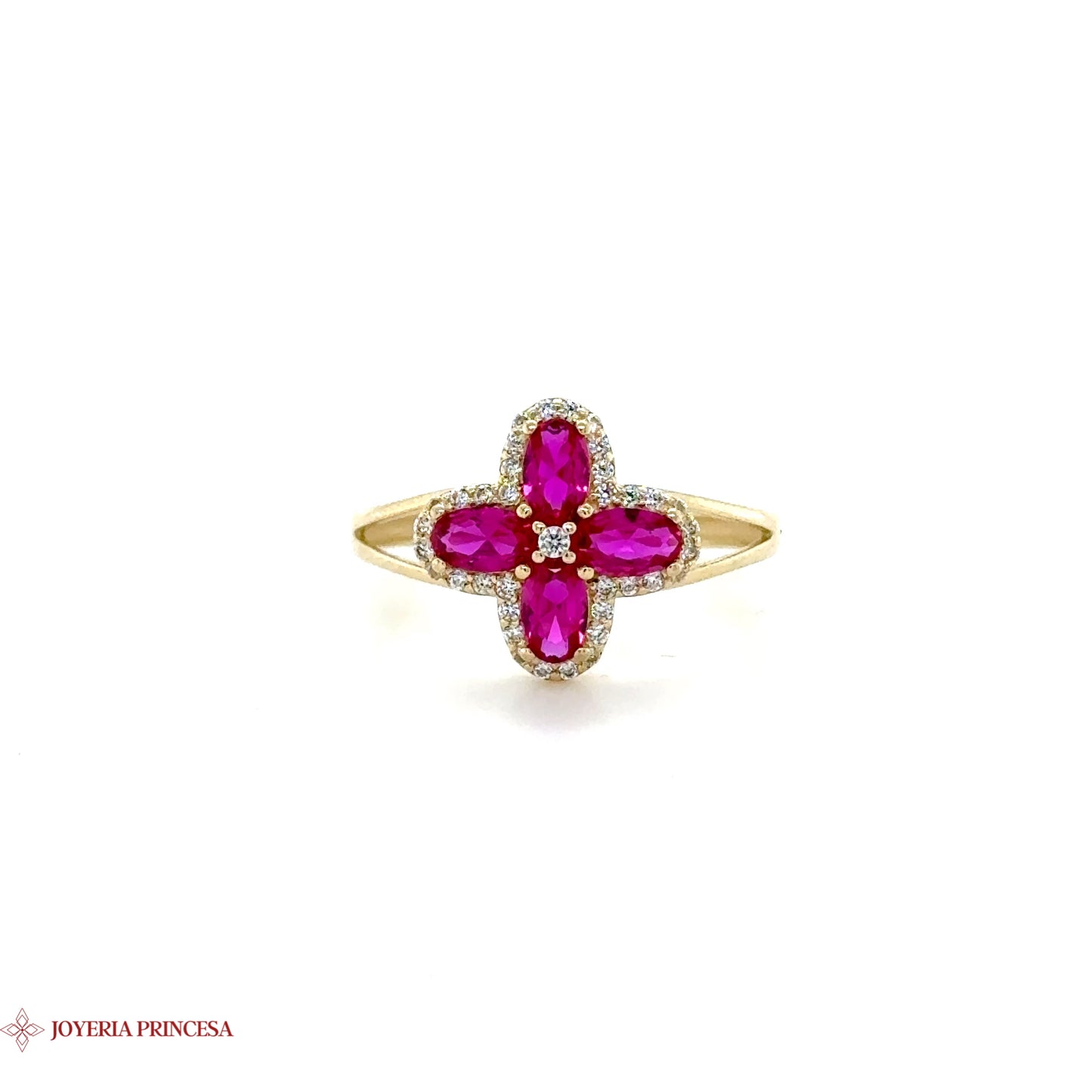Anillo de oro de 14 quilates Vivid Blossom