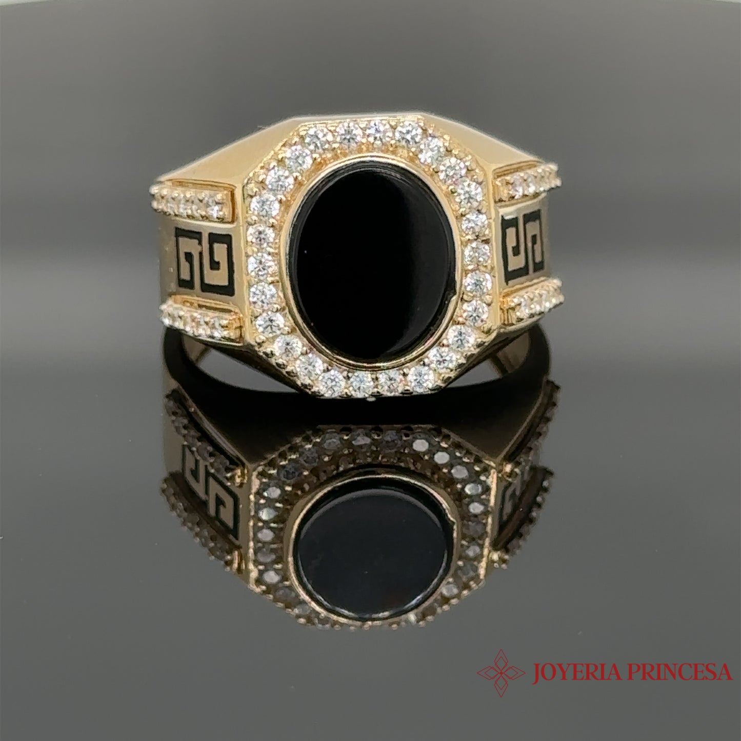Anillo Ónix Negro 14K