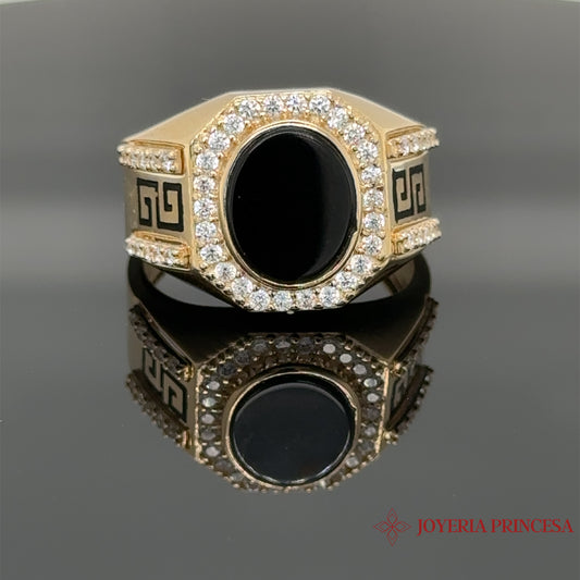 Anillo Ónix Negro 14K