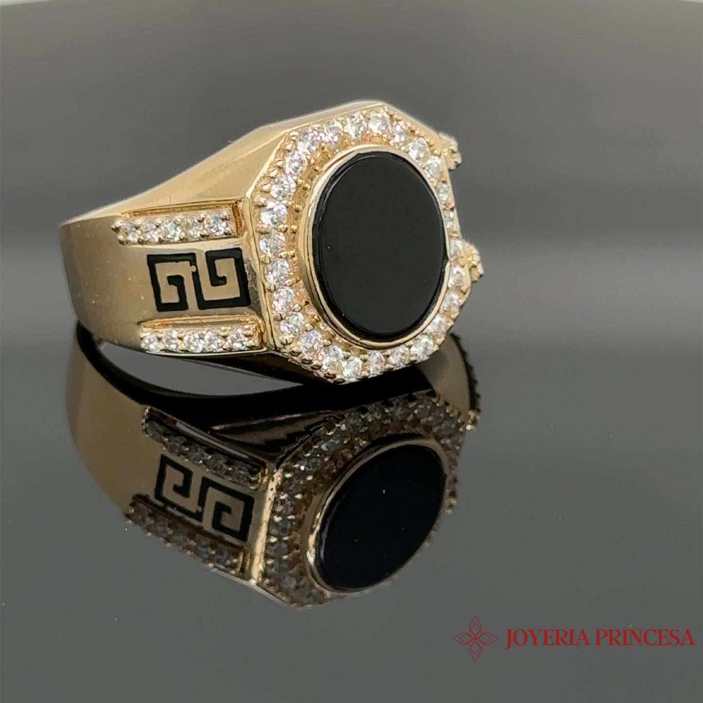 Anillo Ónix Negro 14K