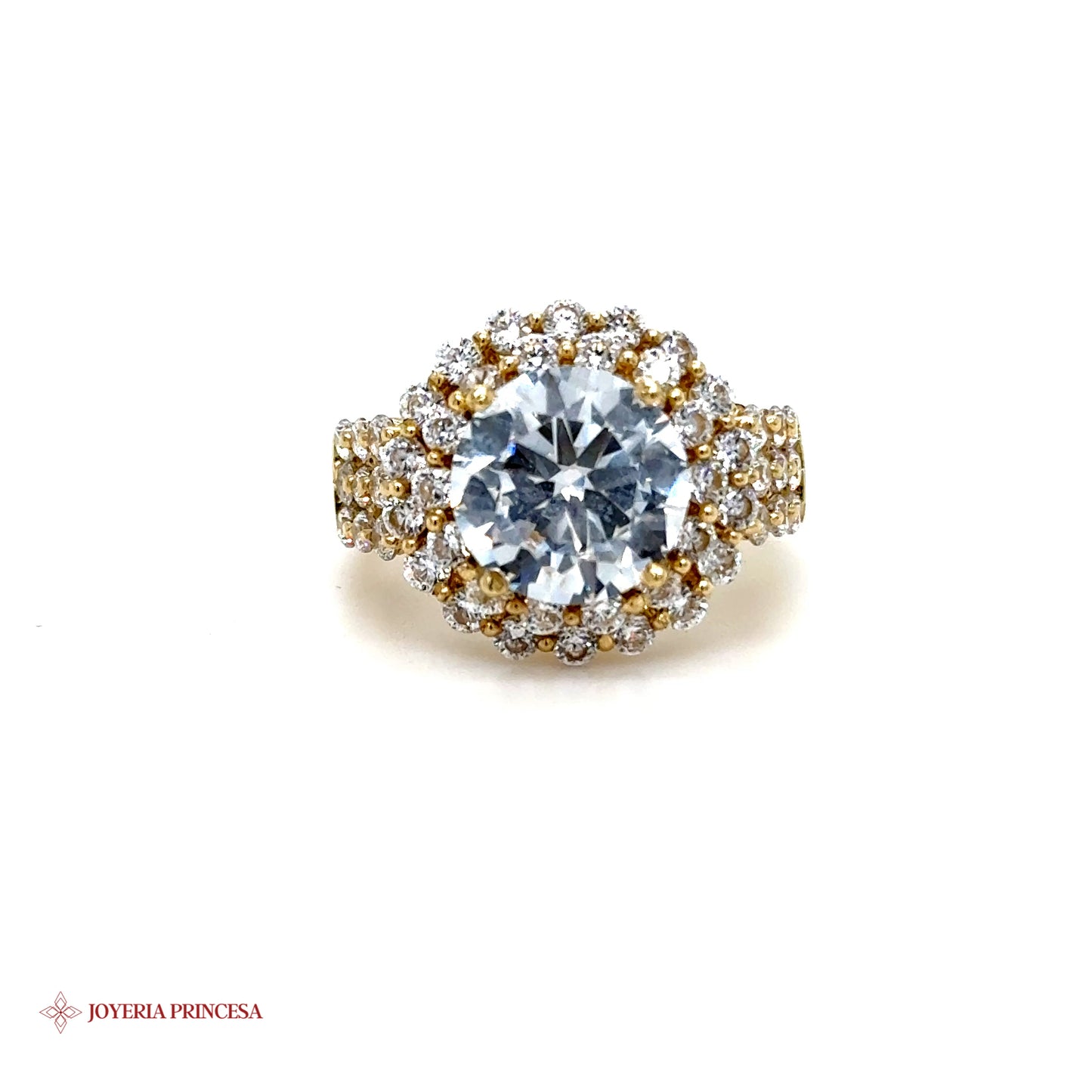 Anillo Halo Accent 10K