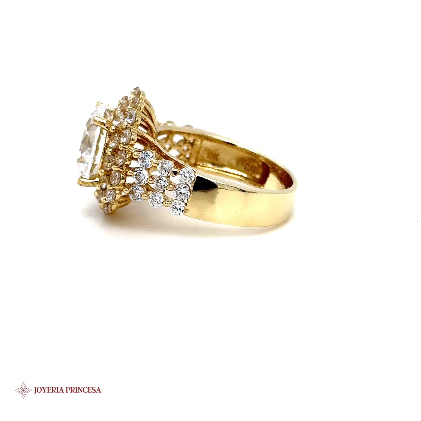 Anillo Halo Accent 10K