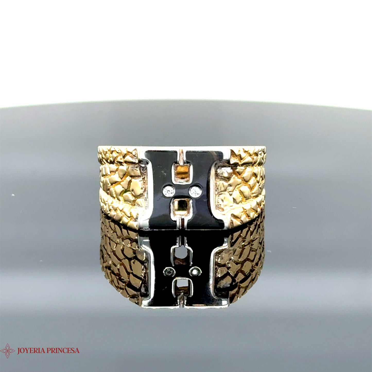 Anillo Nugget Personalizable de Oro 14K