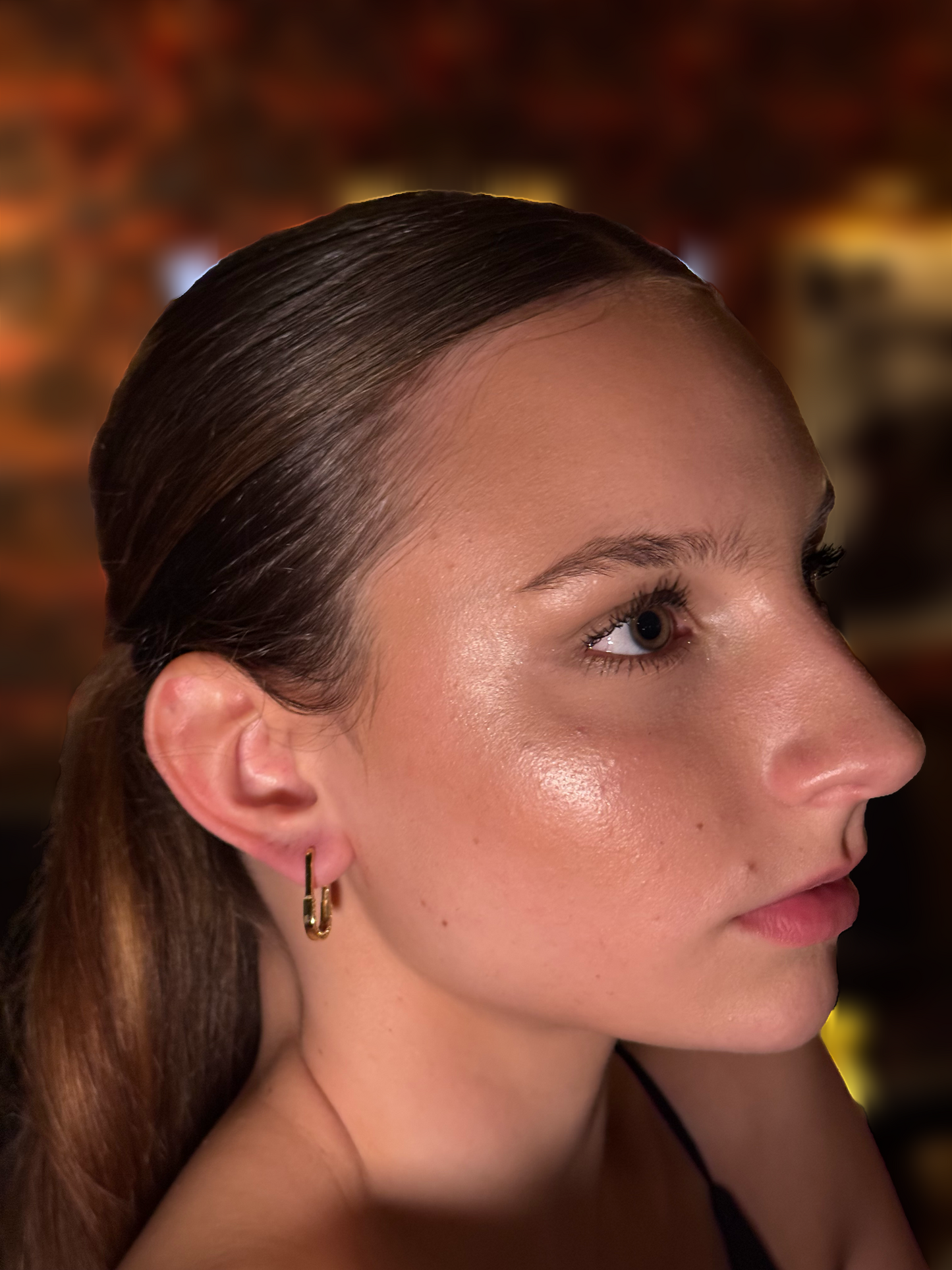 14K Gold Huggie Earrings with Sleek Design
