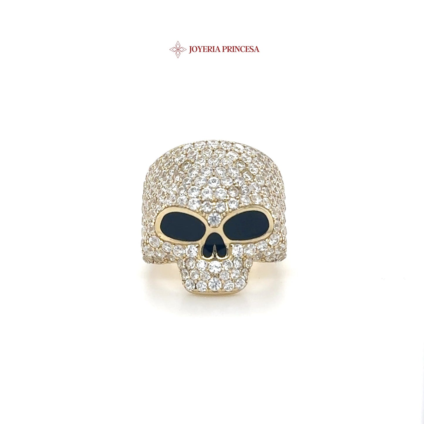 14K Diamond Skull Ring