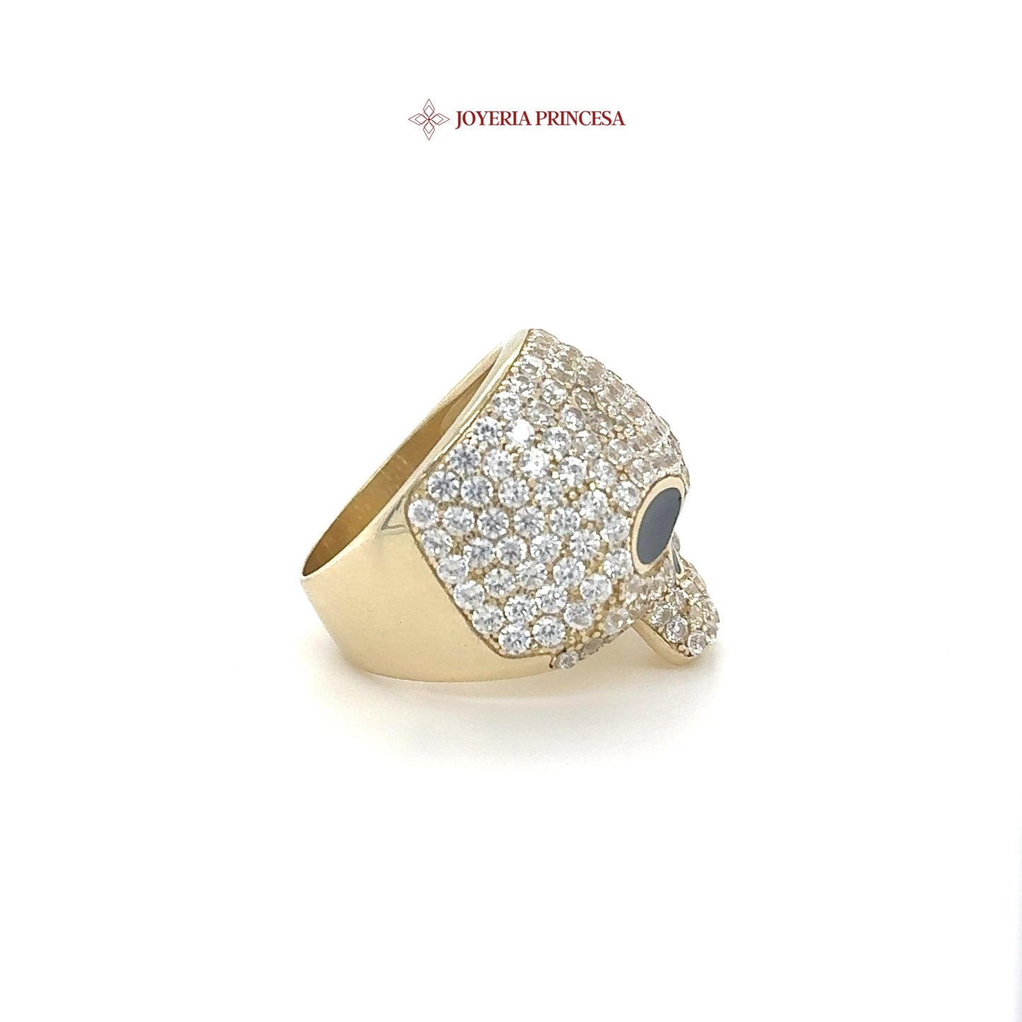 14K Diamond Skull Ring