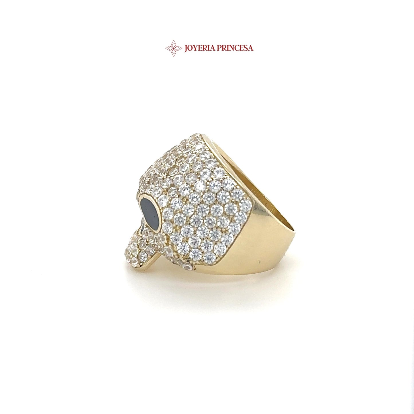 14K Diamond Skull Ring