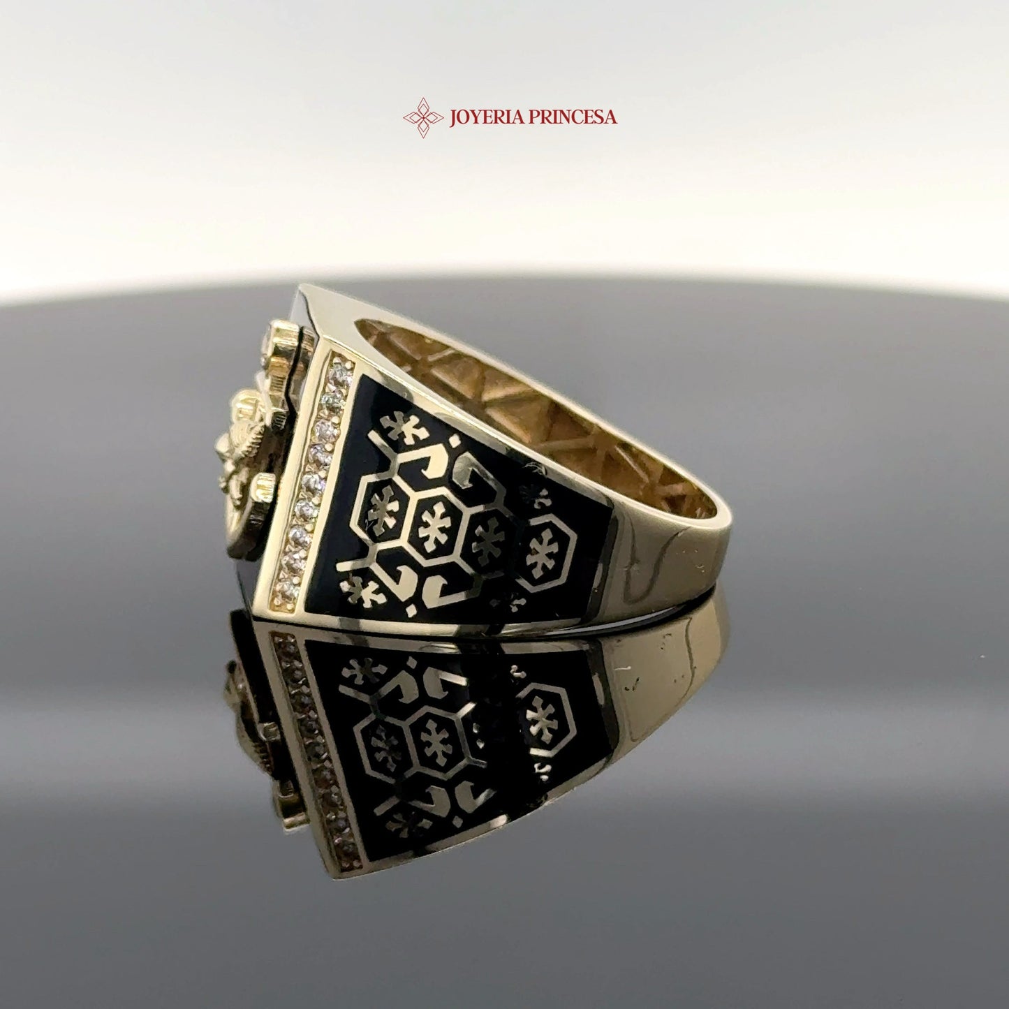 14K Anchor Eagle Ring