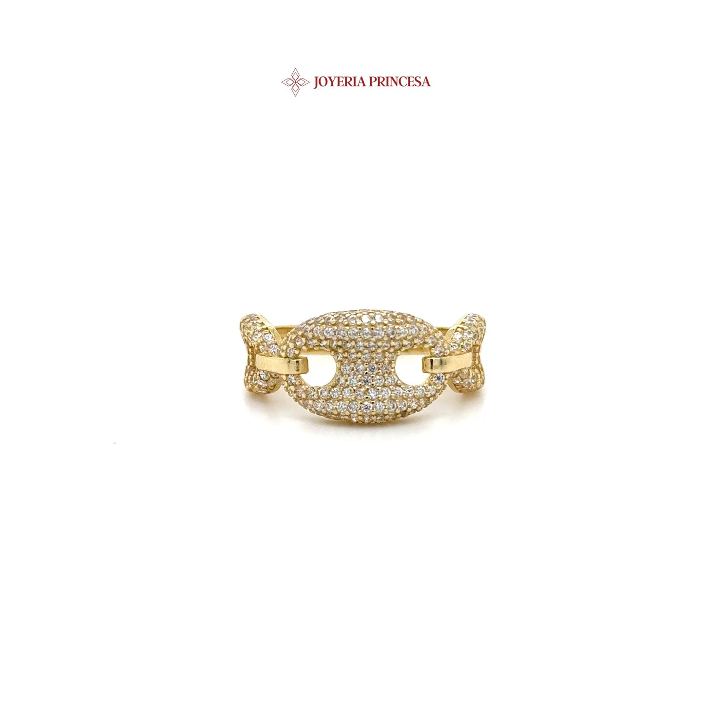 14K Linked Sparkle Ring