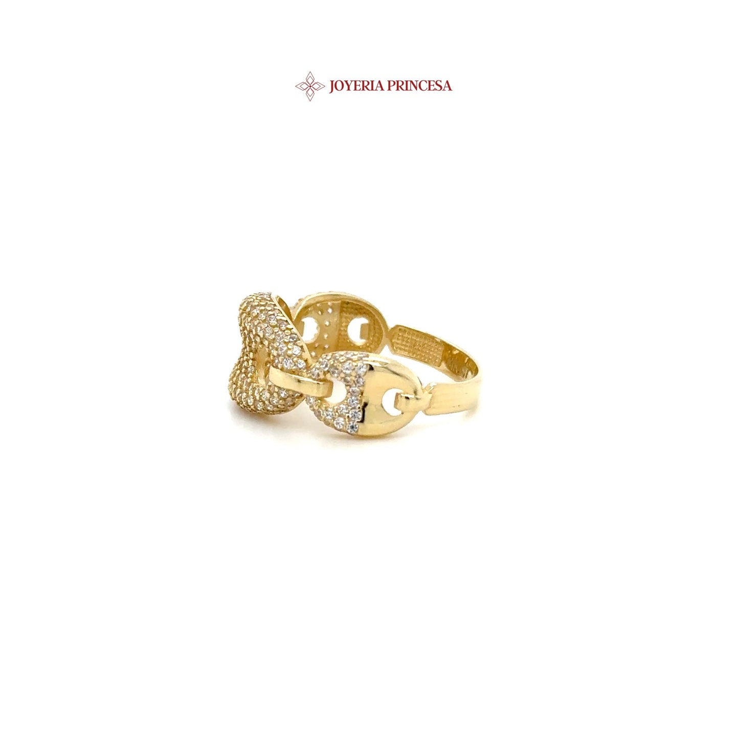 14K Linked Sparkle Ring