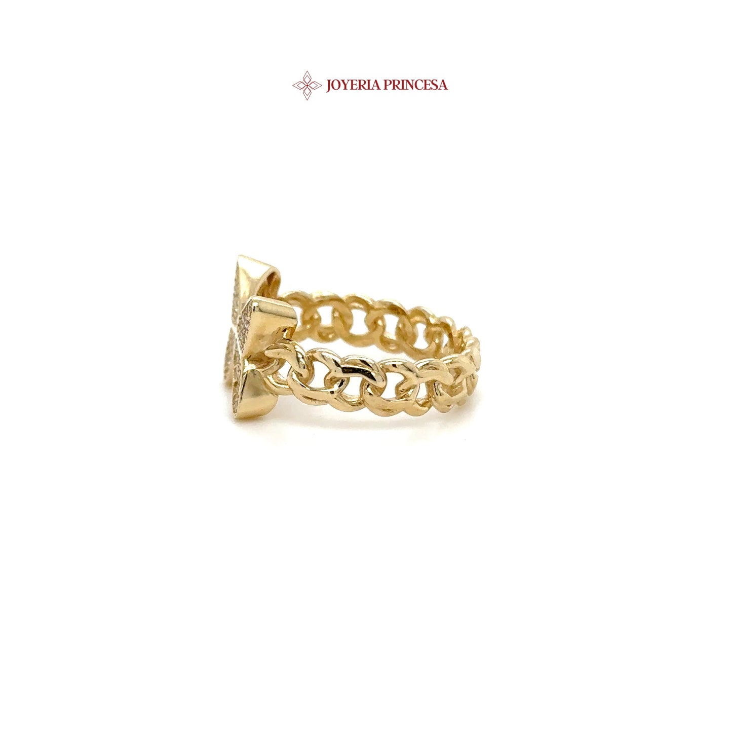 14K Butterfly Chain Ring
