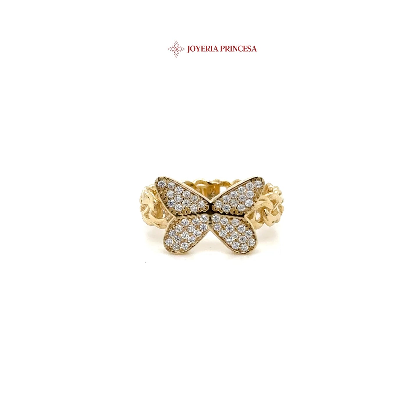 14K Butterfly Chain Ring
