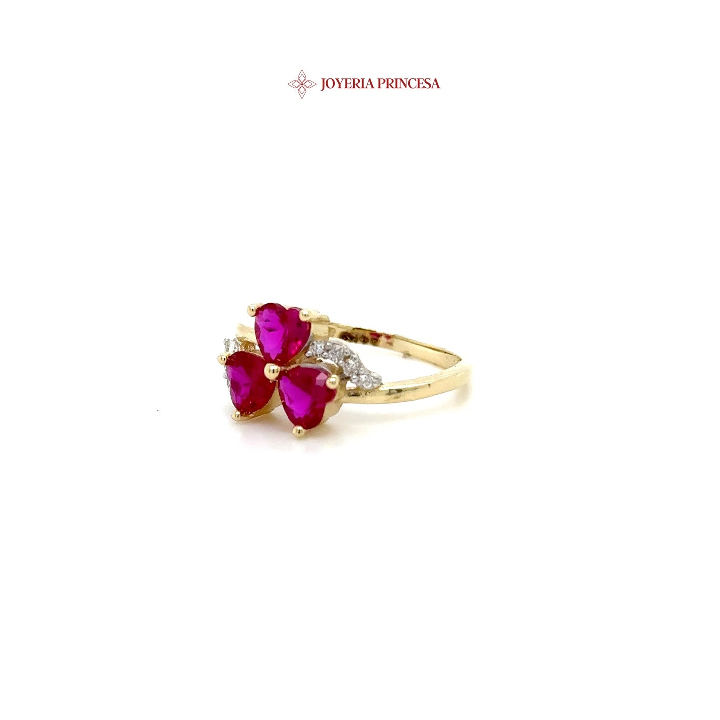 14K Heart Blossom Ring