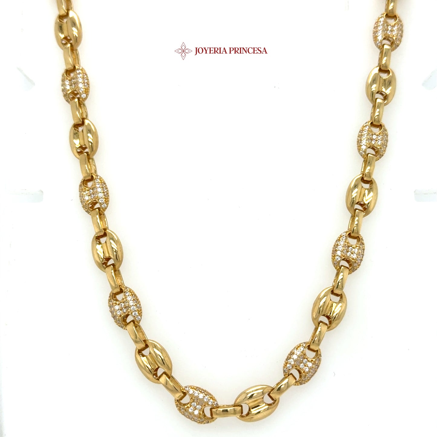 14K 22in 7mm Puffy Mariner Chain