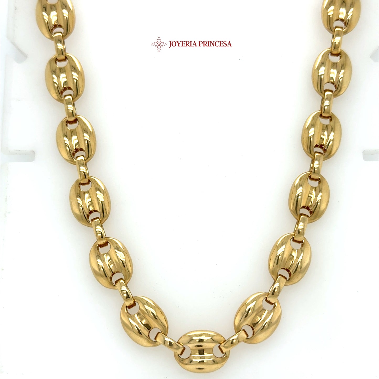 14K 20in 7.6mm Puffy Mariner Chain
