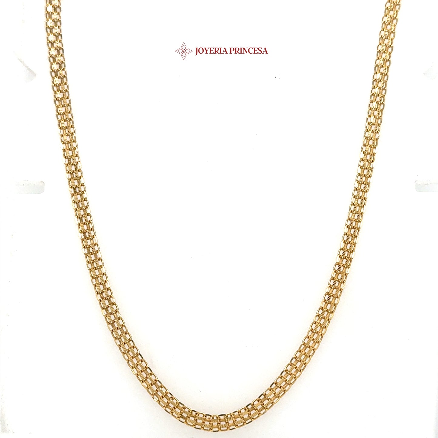 14K 22in 3.7mm Bismark Chain