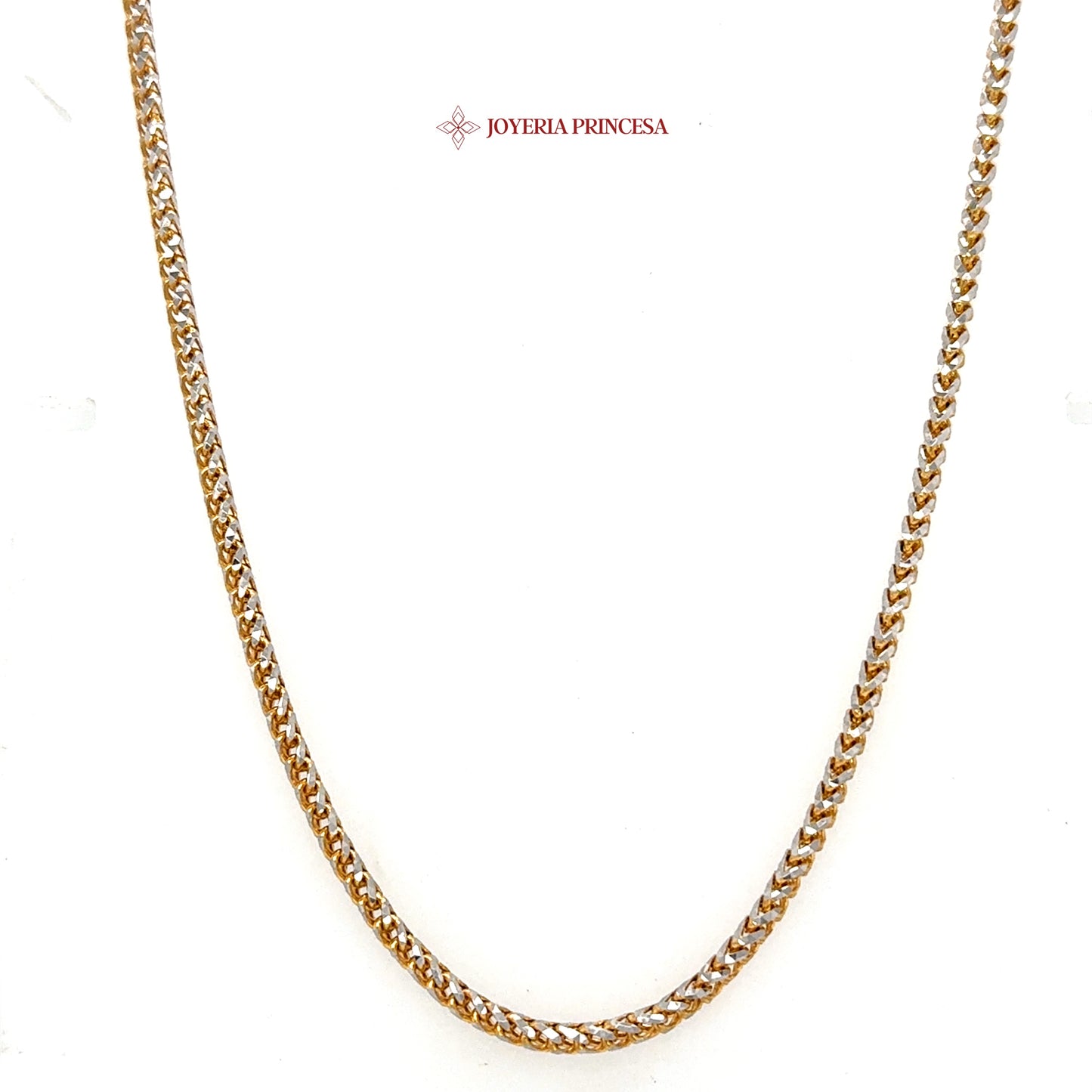 14K 22in 2.6mm Franco Two Tone Chain