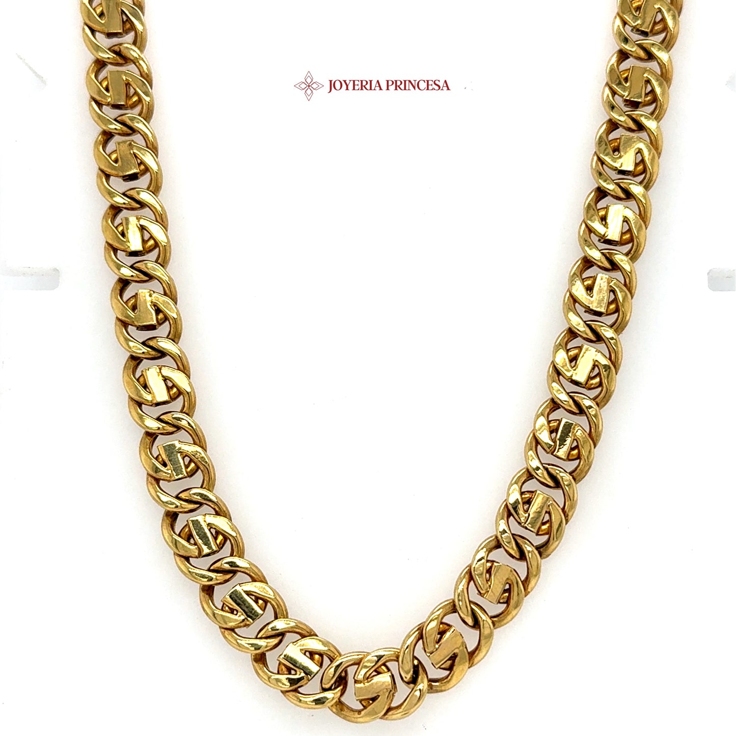 14K 22in 9.4mm Tiger Eye G Chain