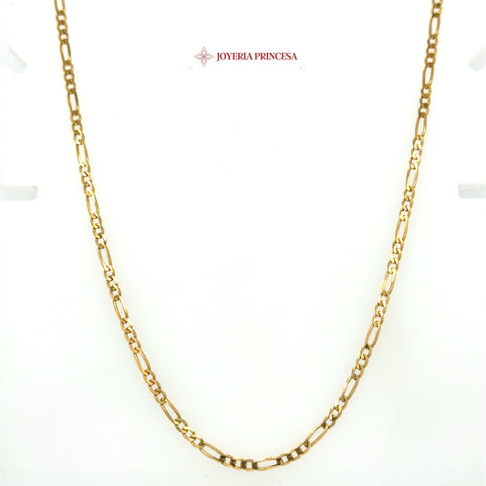 14K 20in 2.4mm Figaro DC Gold Chain