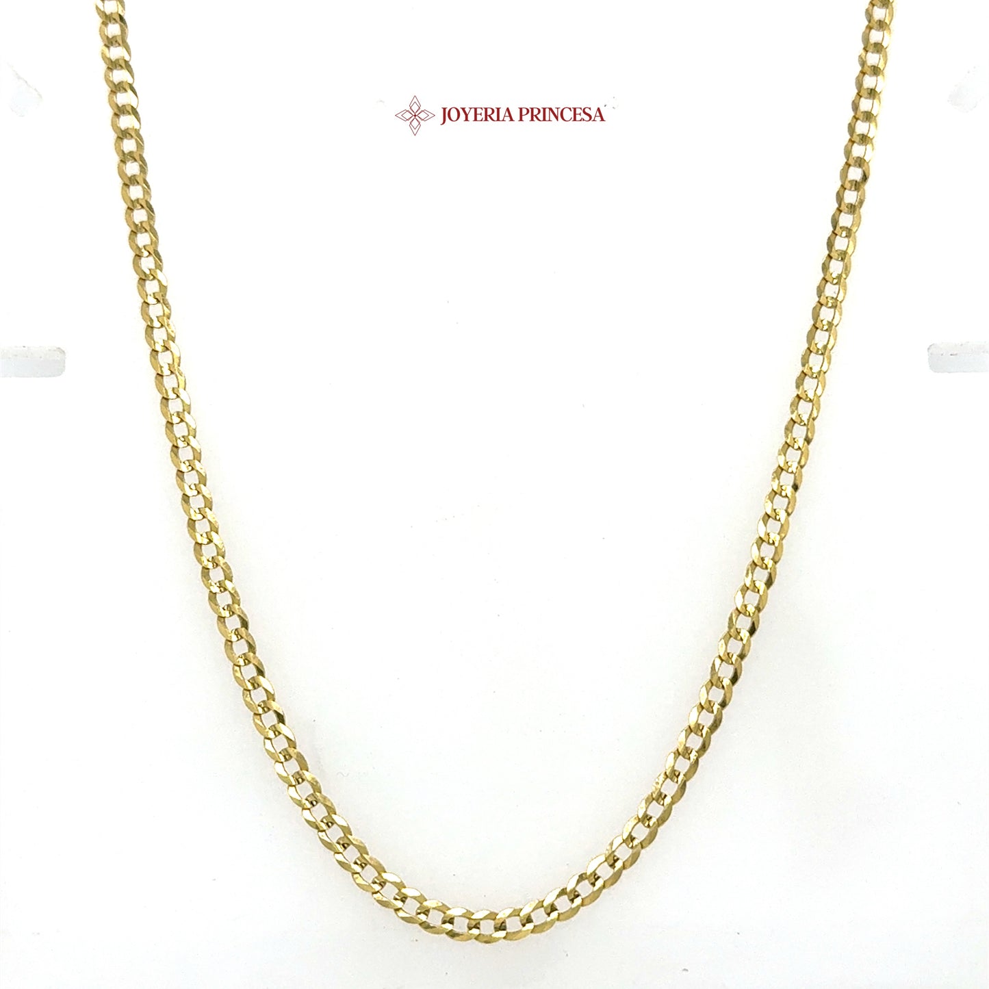14K 18in 3.11mm Elegant Polished Gold Curb Chain