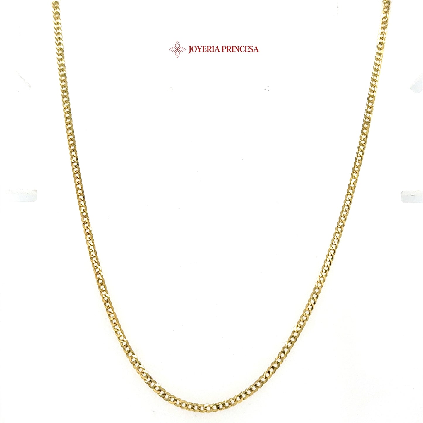 14K 16in 1.97mm Classic golden curb chain necklace