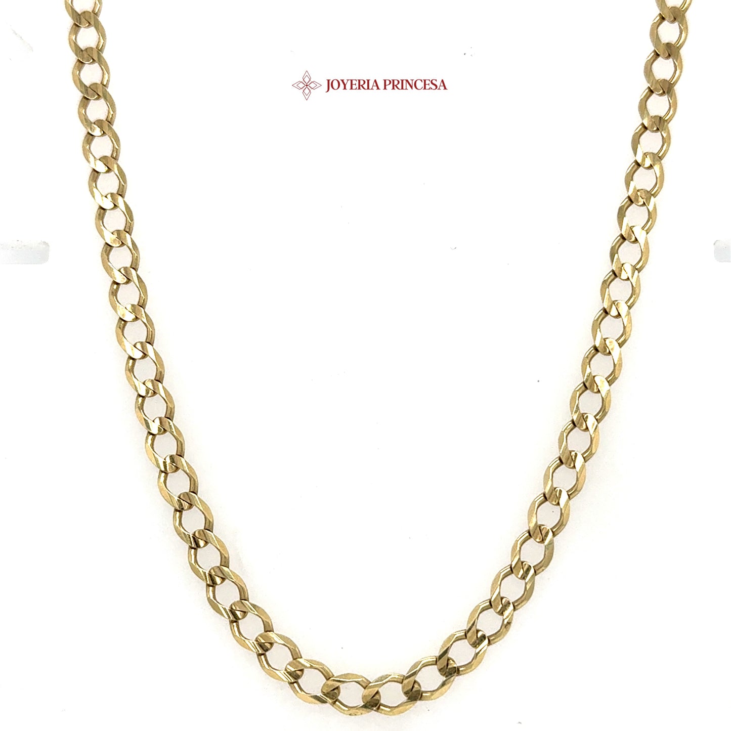10K 22in 5.2mm Elegant Polished Curb Link Design