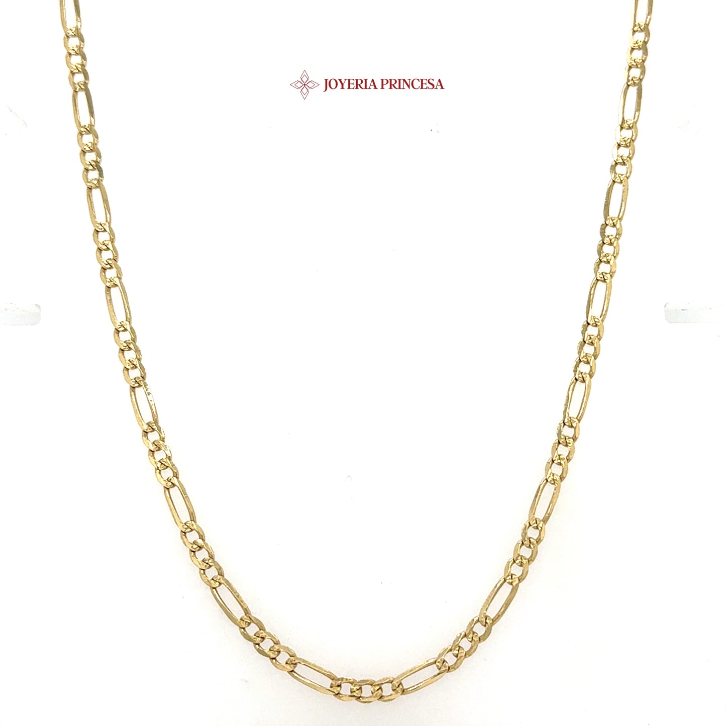 10K 24in 3.2mm Elegant Figaro Chain