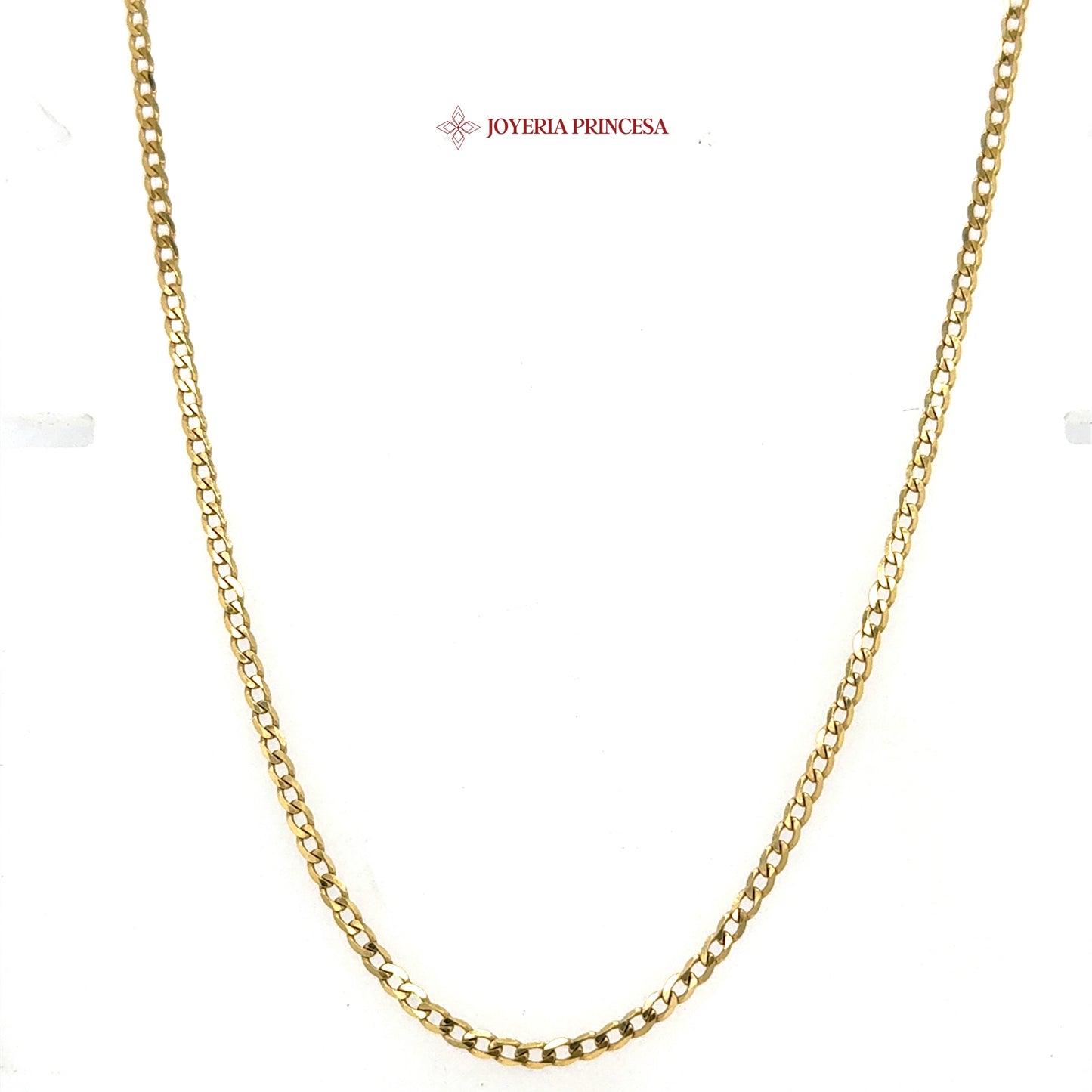 10K 16in 2.9mm Elegant Gold Curb Chain Necklace