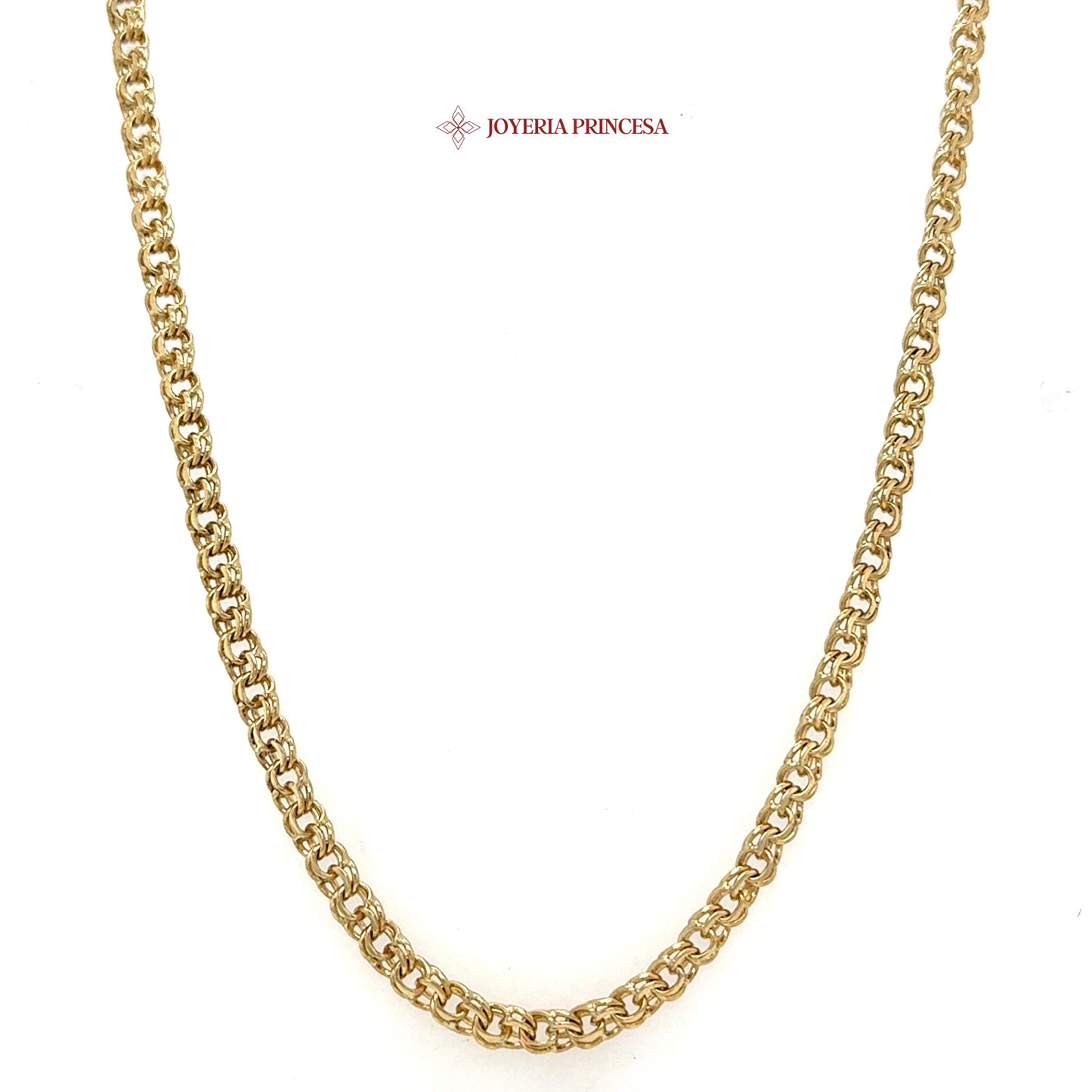 10K 24in 4.1mm Classic Gold Curb Link Necklace