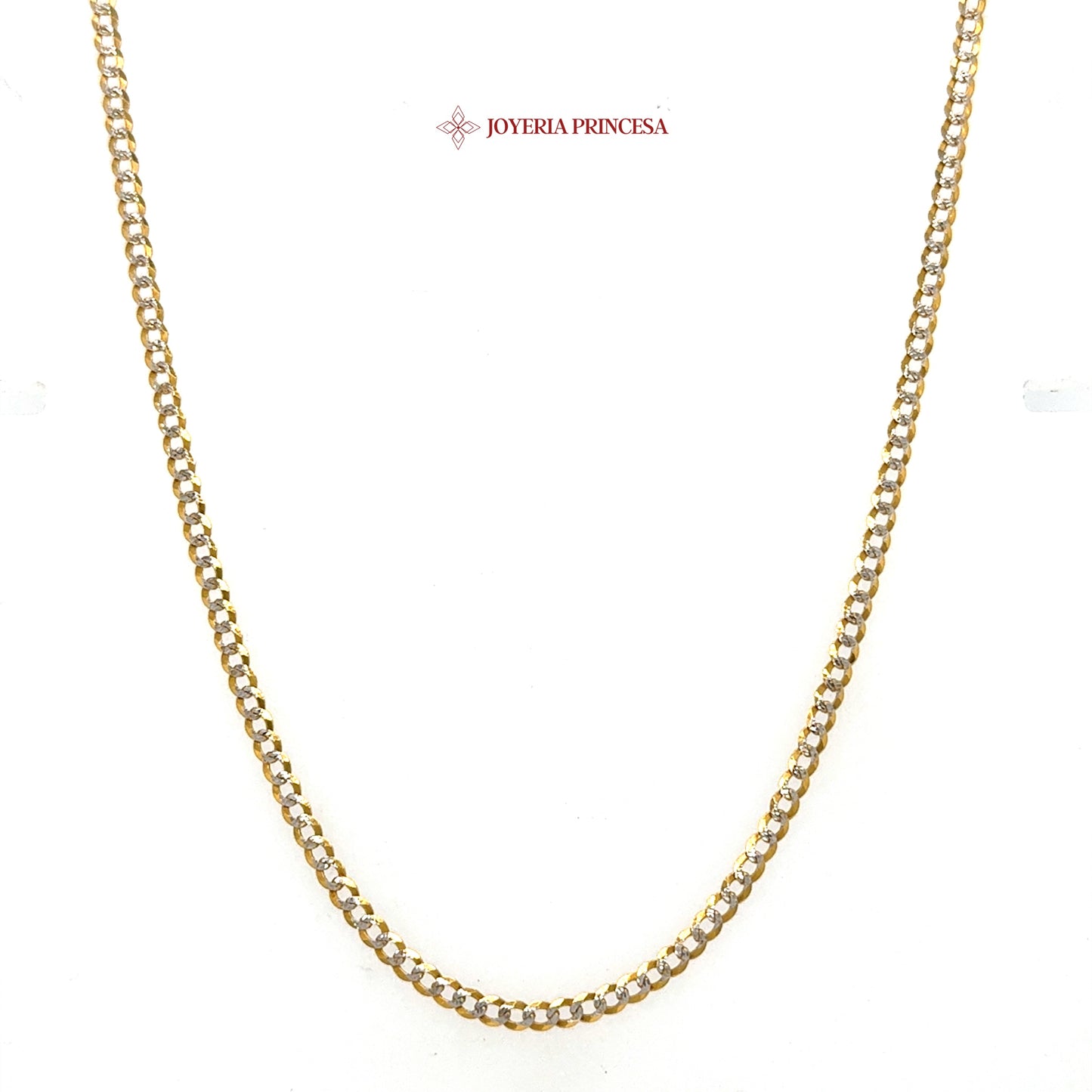 10K 16in 2.6mm Elegant gold curb chain design