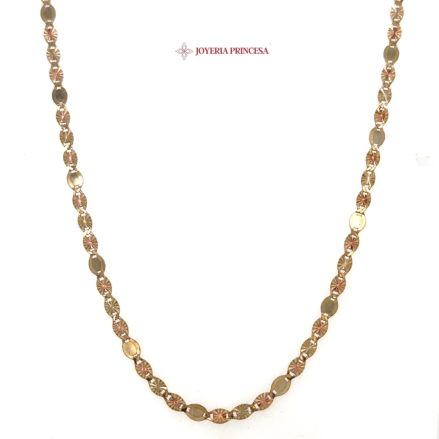 10K 24in 3.2mm Elegantly Crafted Two-Tone Necklace