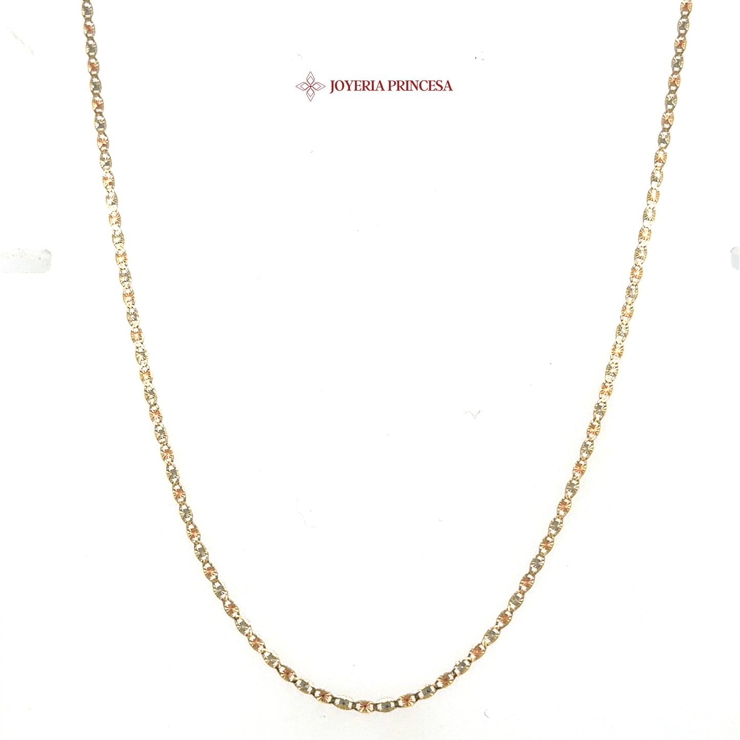 10K 18in Two-Tone Valentino Chain