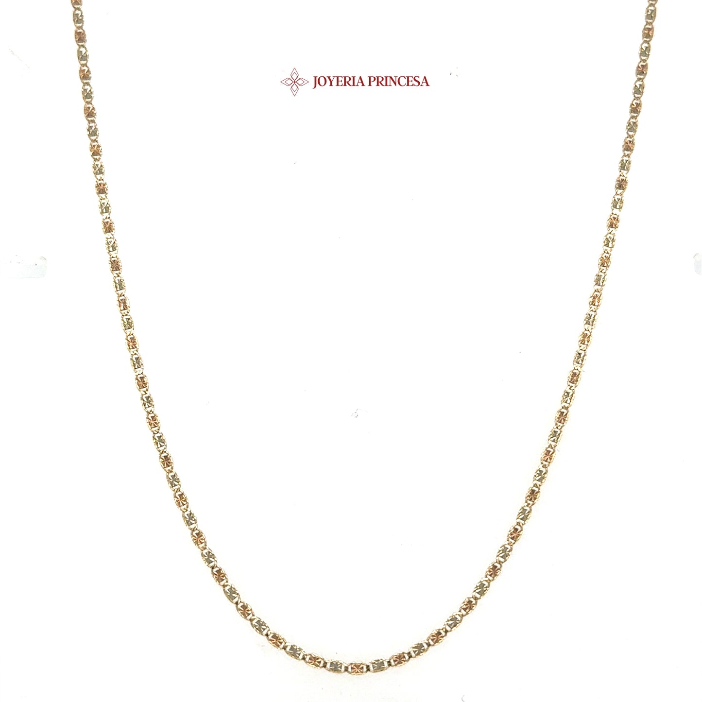 10K 16in Two-Tone Valentino Chain