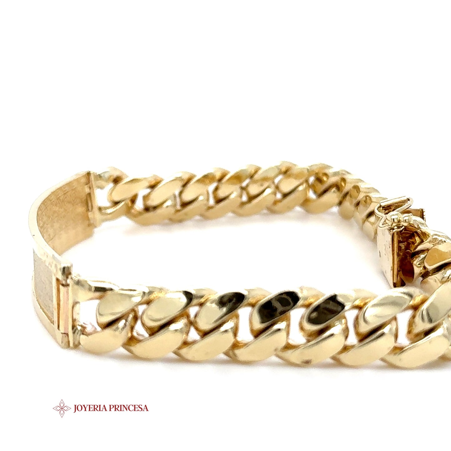 14K Gold ID Bracelet with Smooth Plate