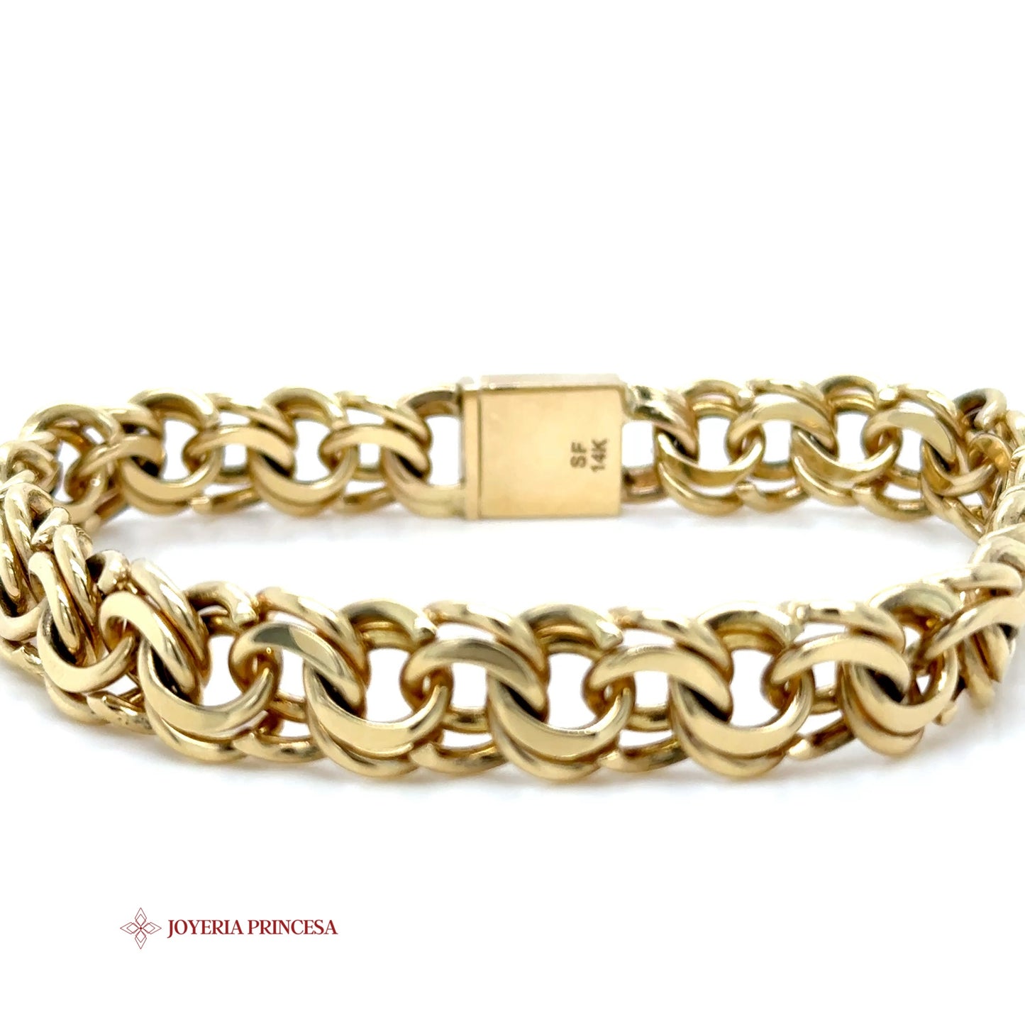 14K Gold Rope Link Bracelet