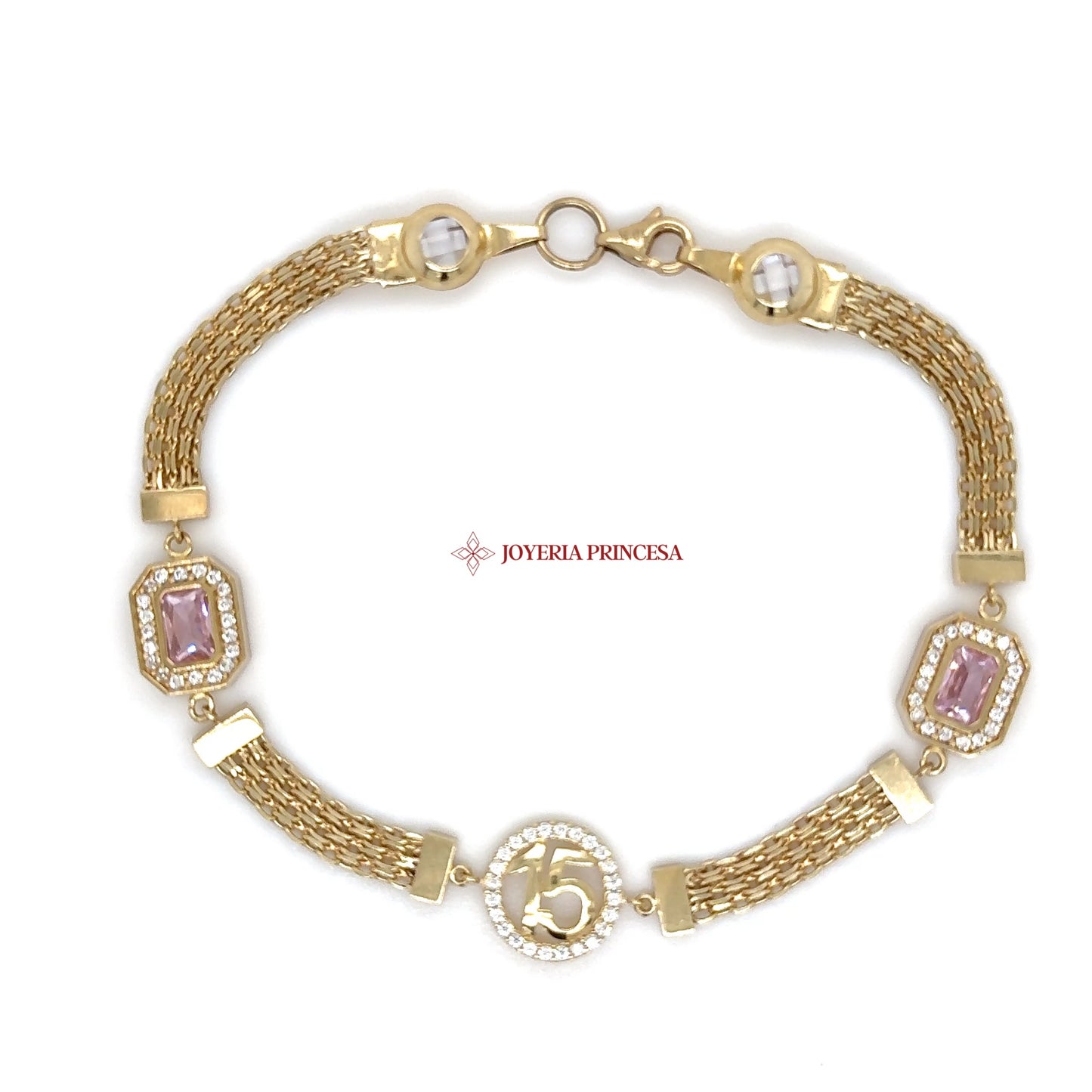 10K Elegant Quinceañera Bracelet
