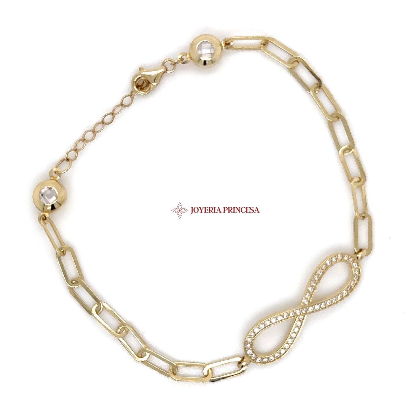14K Elegant Infinity Link Bracelet
