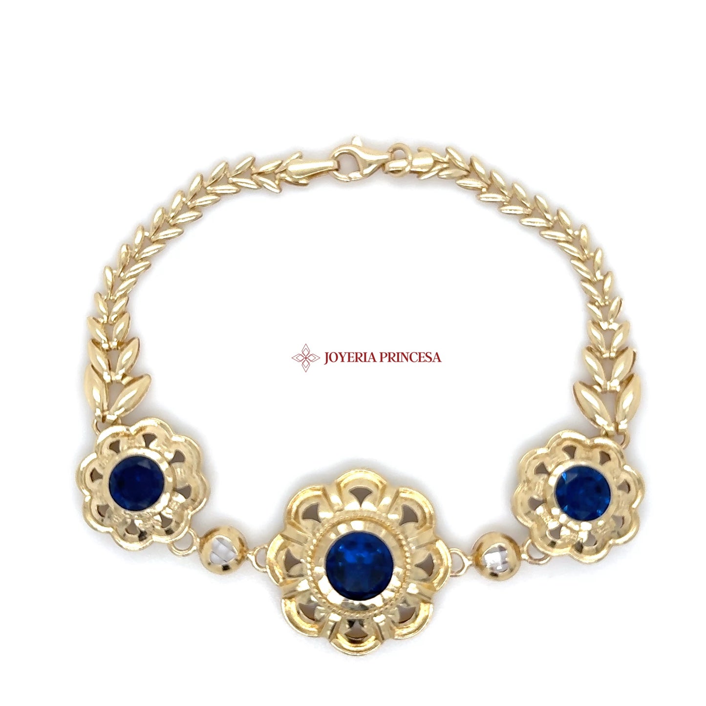 14K Golden Floral Elegance Bracelet