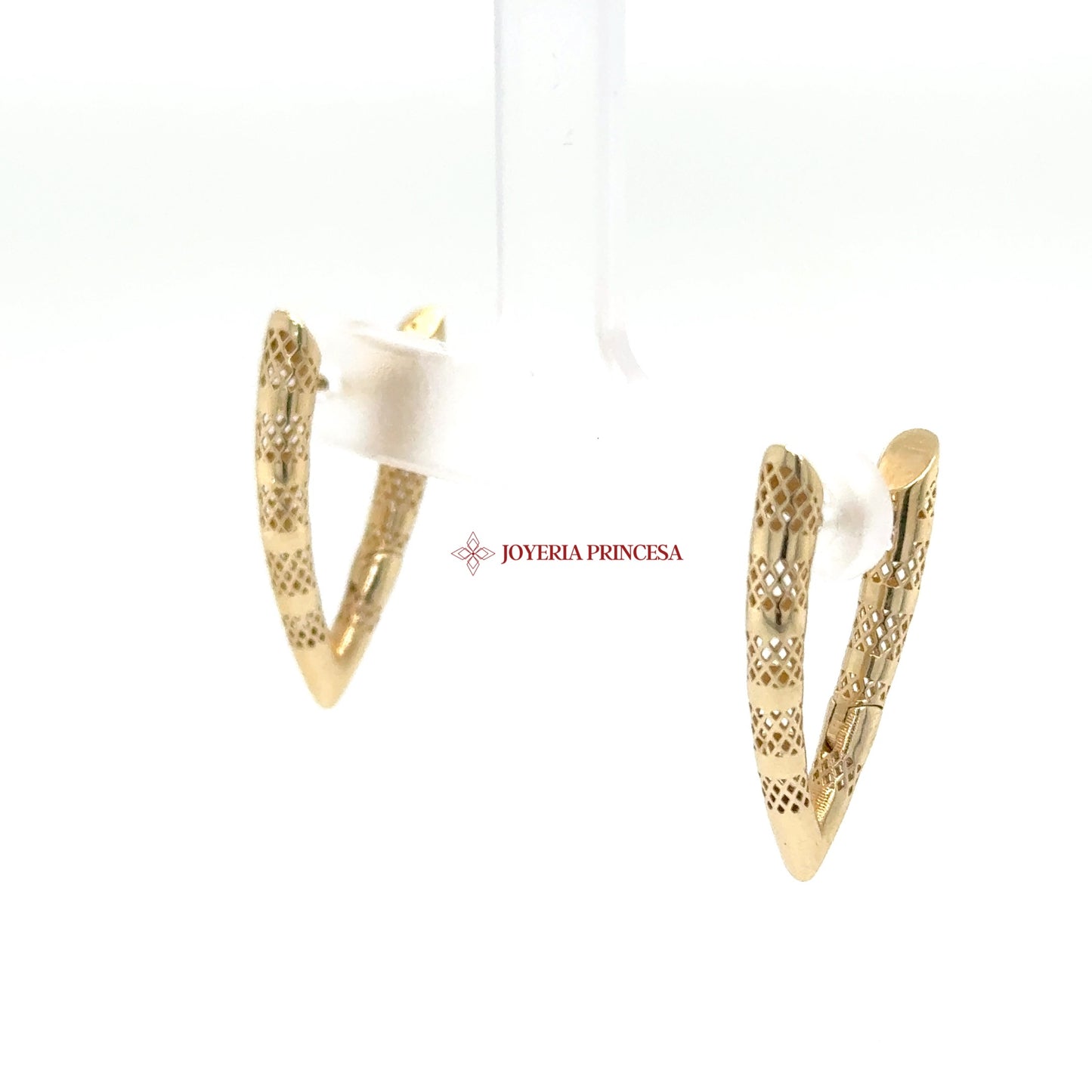 14K Gold Huggie Earrings with Cubic Zirconias